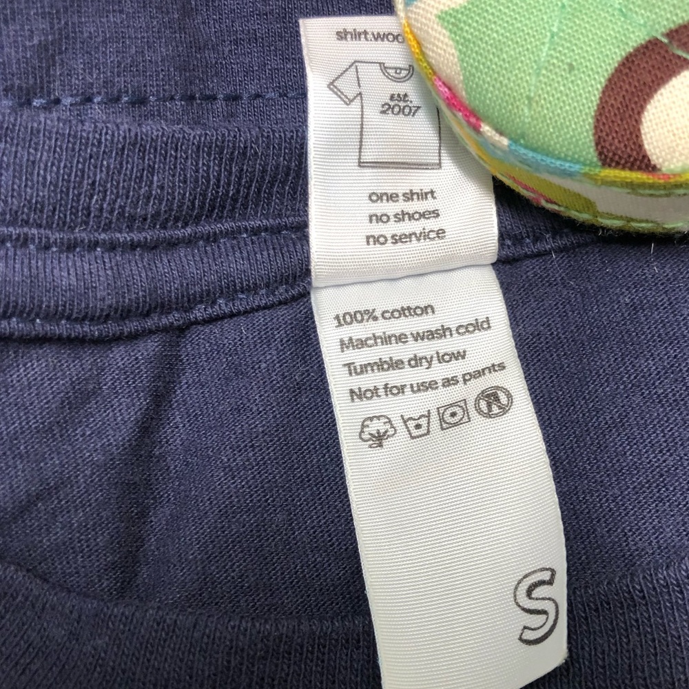 DONATED Civilized Addiction Coffee Tea Shirt Woot T Shirt Tea Cup Small Blue - Picture 8 of 10